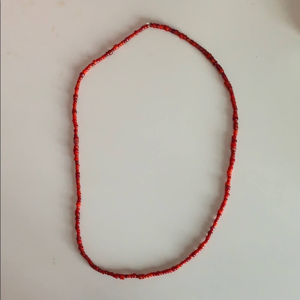 Red, bead necklace